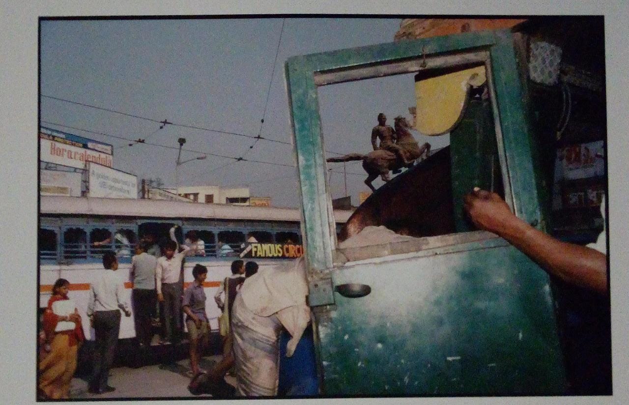 Subhas Chandra Bose statue,Calcutta, West Bengal (1986)